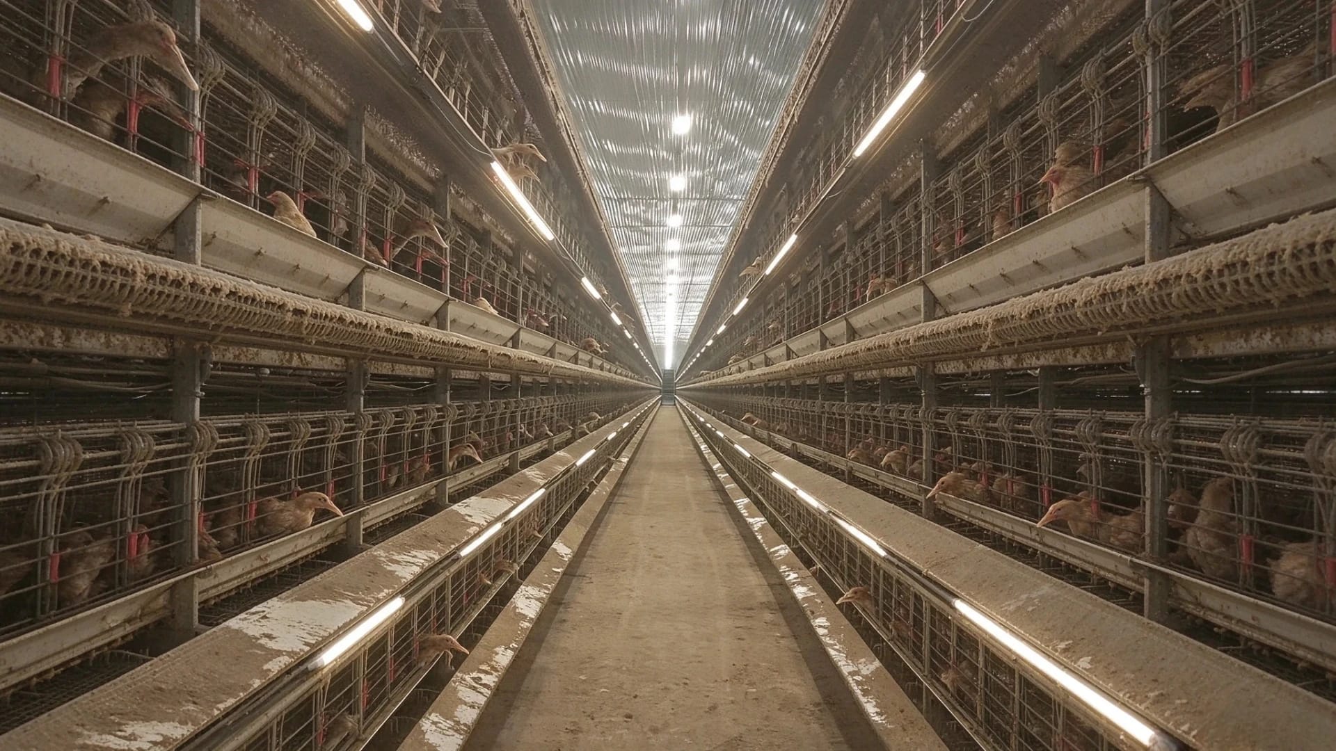 Broiler farm workshop LED lighting installation